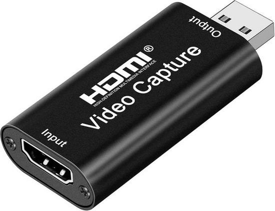 Earkings® Game Capture Card – 4K Invoer & 1080p Full HD Uitvoer – HDMI naar USB 3.0 – 6.4 x 2.8 x 1.3 cm – Zwart