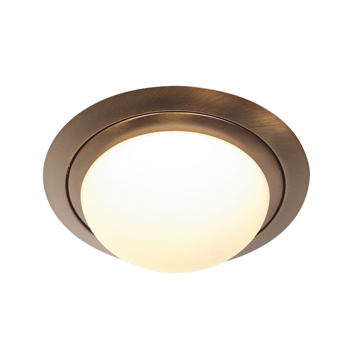Plafonnier Steinhauer Ikaro 1365BR Brons Ø24cm - 4 stappen dimbaar, geschikt voor binnen, van hoogwaardige metaal en glas