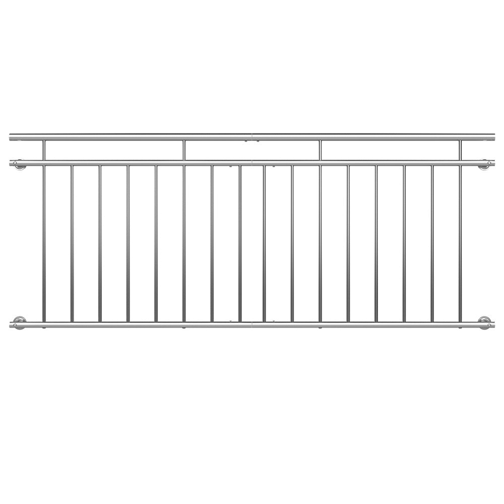 Franse balkonreling roestvrij staal 90x225cm