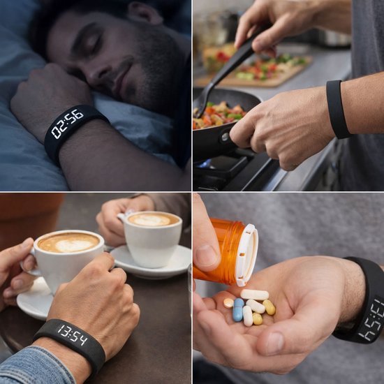 DreamCare Trilwekker - Wekker Armband - voor Diepe Slapers & Slechthorenden - Stappenteller Horloge - Stille Wekker
