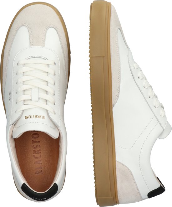 Blackstone SLATE HARPER - DG516 Wit Zwart - Sneaker (laag) - Heren - Wit - Maat: 45