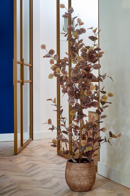 Mica Decorations Eucalyptus Kunstplant in Bloempot - H150 x Ø30 cm - Brons
