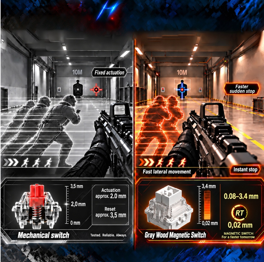 AULA WIN60 HE Gamingtoetsenbord - 60% Compact - Magnetische Switches - 8000 Hz - Rapid Trigger - RGB - 30,2 x 10,9 cm
