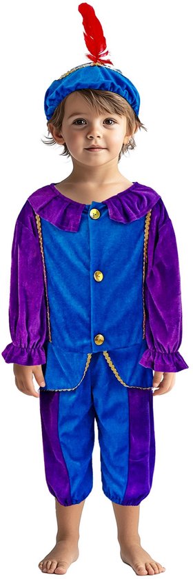 Pietenpak 98-104 Paars/Blauw
