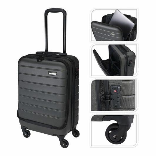 Proworld Handbagagekoffer – 37 liter – 35 x 22 x 55,5 cm – Zwart