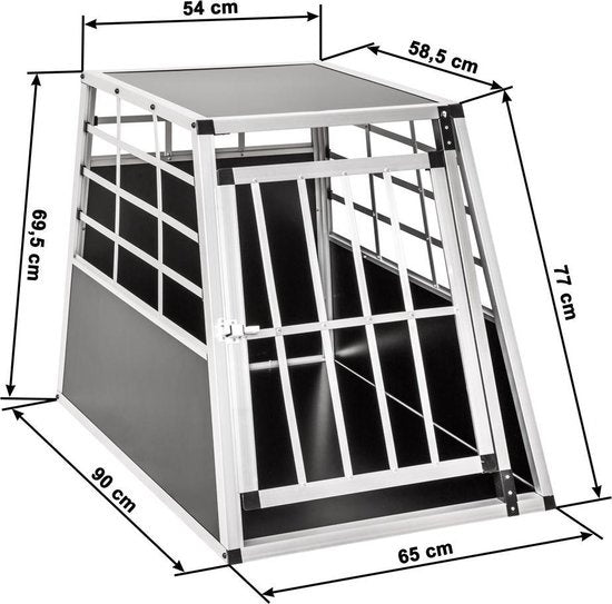 Tectake® - Autokennel - 65 x 90 x 69,5 cm - Schuine wand