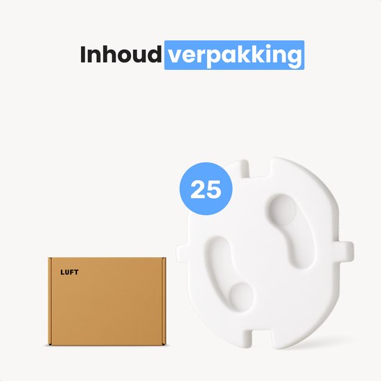Luft Stopcontact beveiliging PRO - 30 stuks - Extra safe - Baby- en kinderbeveiliging - Voor Nederland en België - Afdekplaatje - Beschermers - Wit