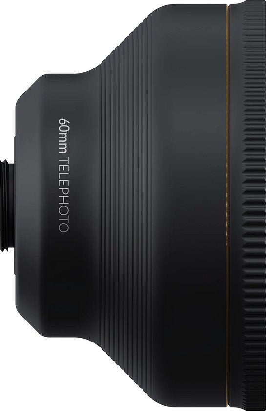 Shiftcam LensUltra 60mm Telelens – 2-5x scherpe optische zoom – Uitstekende scherptedieptecontrole – Gemaakt van fluorietglas en aluminium - Zwart