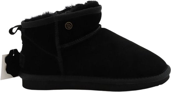 Alpacas Footwear – Dames - Echt suéde korte laarzen - Gevoerd met 100% zacht lamswol – Zwart - 42