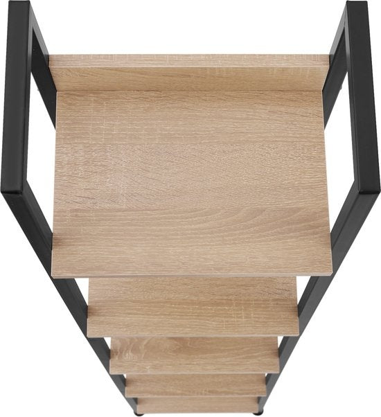 tectake - Wandrek ladderrek boekenrek - Folkestone industrieel lichtbruin - 404705