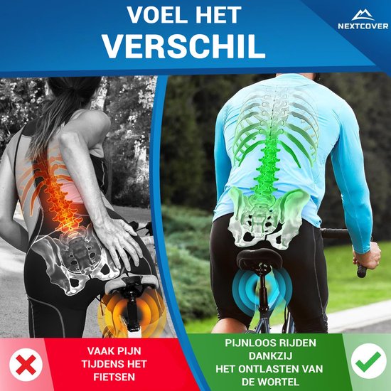 NEXTCOVER® Verende Zadelpen - Comfort-Spring technologie - Zwart - 30.9 mm