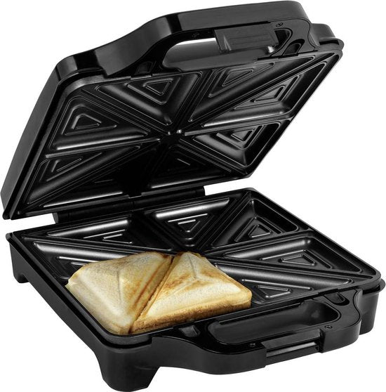Princess 127006 Sandwich Maker Supreme XXL - XXL Tosti apparaat - Groot bakoppervlak - Uitneembare platen - 1600Watt - 4 tosti's