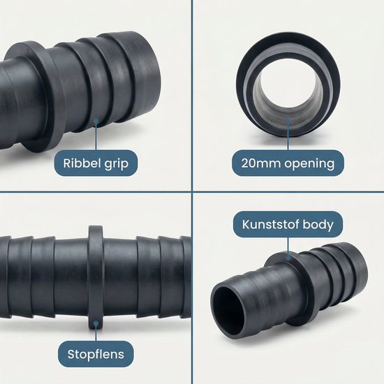 Cheqo® Afvoerdoorverbinder - Afvoer Verbinder - Afvoer Koppeling - Afvoer Connector - Afvoer Verbinding - Afvoer Koppelstuk - Afvoer Mof - Afvoer Verloopstuk - Afvoer Rechte Koppeling