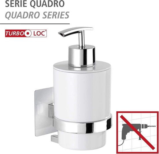 Wenko Zeepdispenser Quadro Uno 250 Ml Rvs Zilver