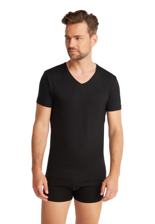 Ten Cate T-shirt V-hals - zwart - Maat M