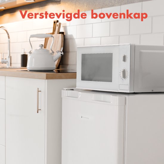 KitchenBrothers Koelkast - 81L - Tafelmodel Koelkast met Vriesvak - IJskast - Koelvriescombinatie - Frigo - Vrijstaand - Wit