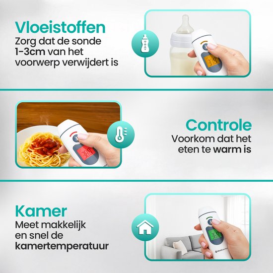 MostEssential 2-in-1 Digitale Koortsthermometer - Oorthermometer – Thermometer Voorhoofd & Lichaam - Koortsthermometer voor Volwassenen, Kinderen en Baby's - Contactloos - IR30