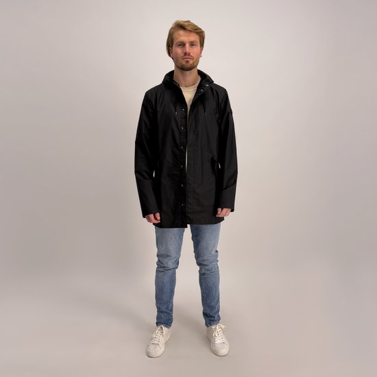 Cars Jeans - Jas Ossy - Heren - Zwart Polyester - Met Capuchon & Ritszakken - Maat M - Casual Winterjas - Tijdloos & Functioneel