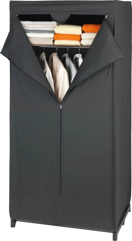 WENKO Kledingkast Zwart Afmeting (b x h x d): 75 x 160 x 50 cm