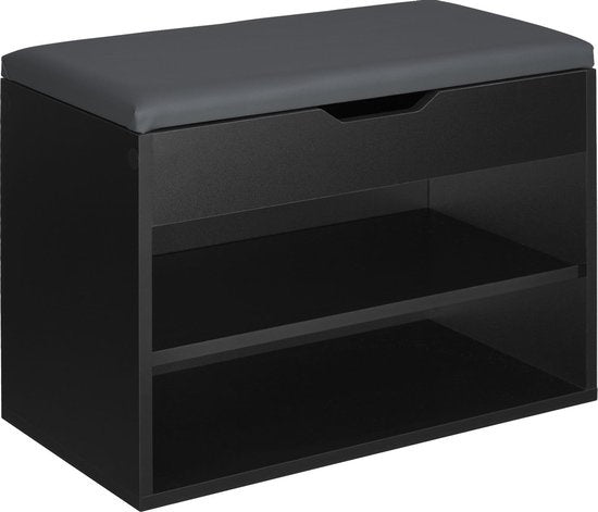 tectake® - Schoenenbank Jasmina zwart SKU: 403615