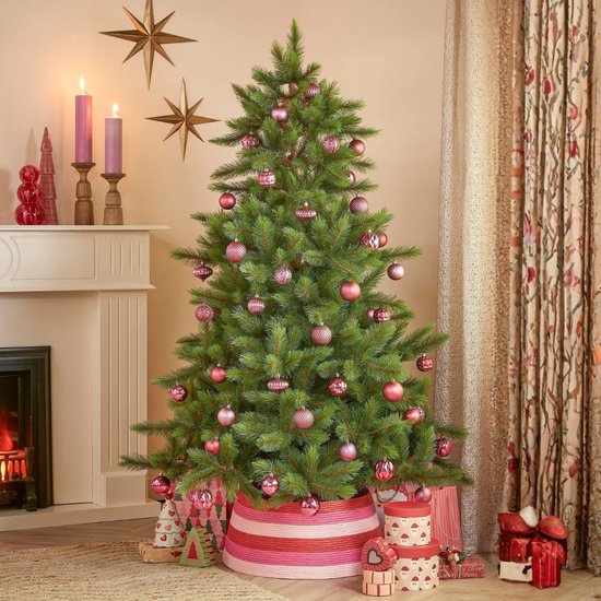 Triumph Tree Wyoming Spar - Kerstboom met 460 Dennentakjes en Inhaakconstructie - Kerstversiering voor Binnen met Natuurlijke Uitstraling - Kunstboom met Harde PVC-naalden - H155 x Ø117 cm - Groen