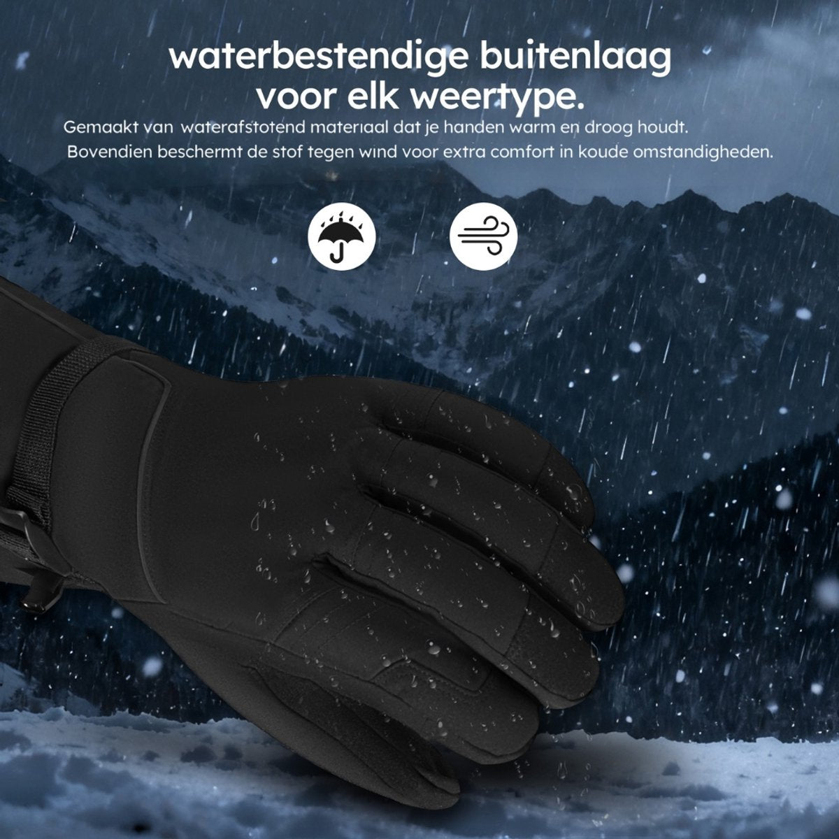 Saaf Verwarmde Handschoenen Premium S – Oplaadbaar met Powerbanks – 3 Warmtestanden – Water- en Windafstotend – Touchscreen – Zwart – 31 x 11 cm