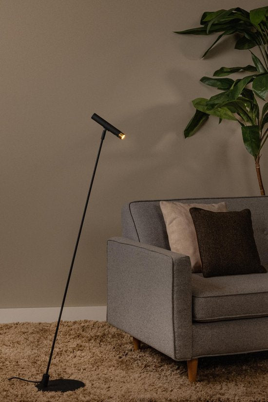 Lucide ALEC - Vloerlamp - LED 3 StepDim - G9 - 1x3W 2700K - Inclusief omwisselbare ringen - Zwart