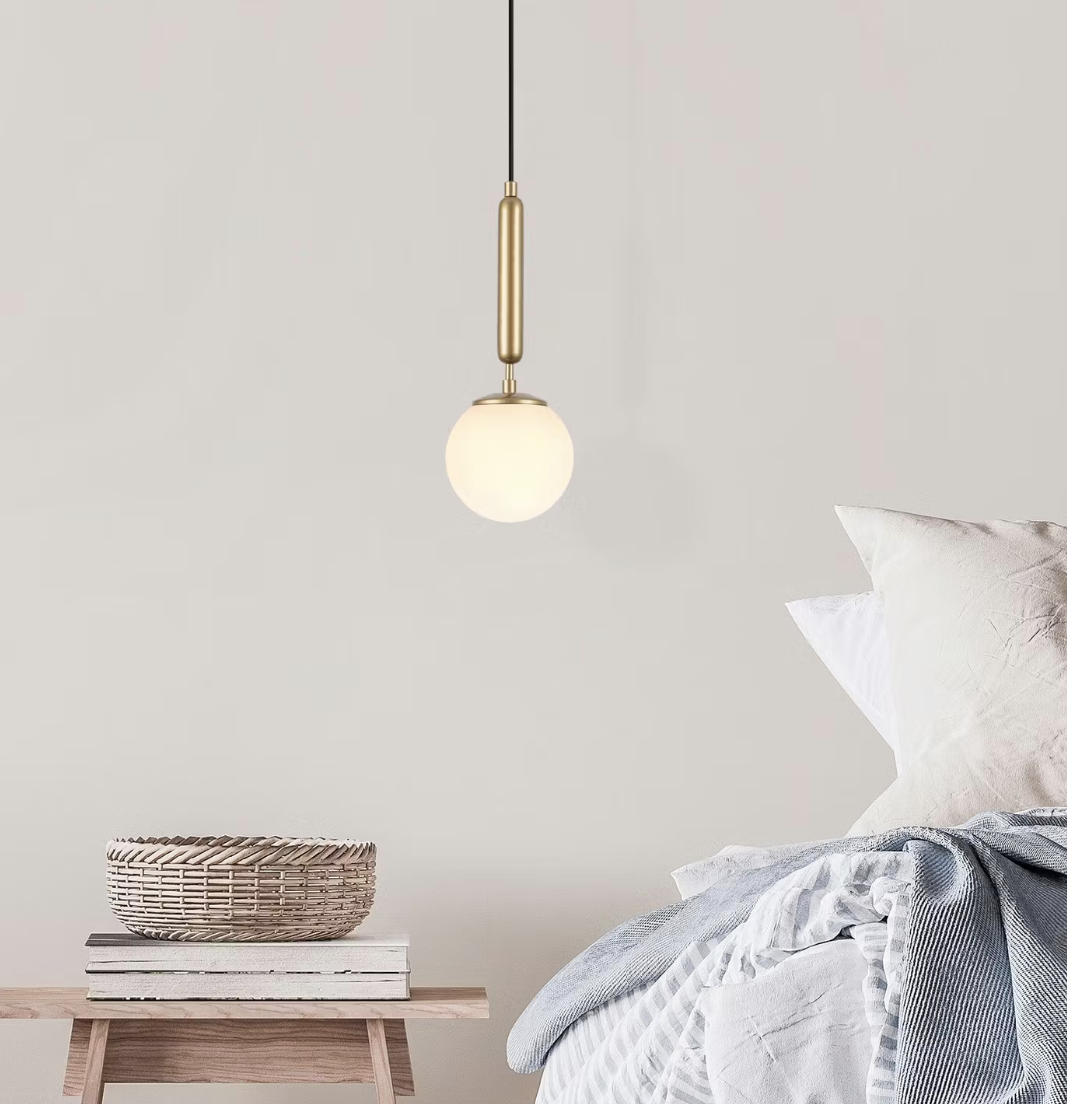 Opviq Fulgor Hanglamp – Metaal & Glas – E14 – 15 x 15 x 49 cm – Verstelbaar tot 139 cm – Binnenverlichting