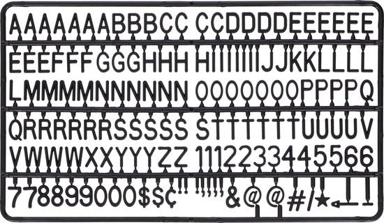 Grundig memobord - 150 letters - Vilt - LED - 30x30cm