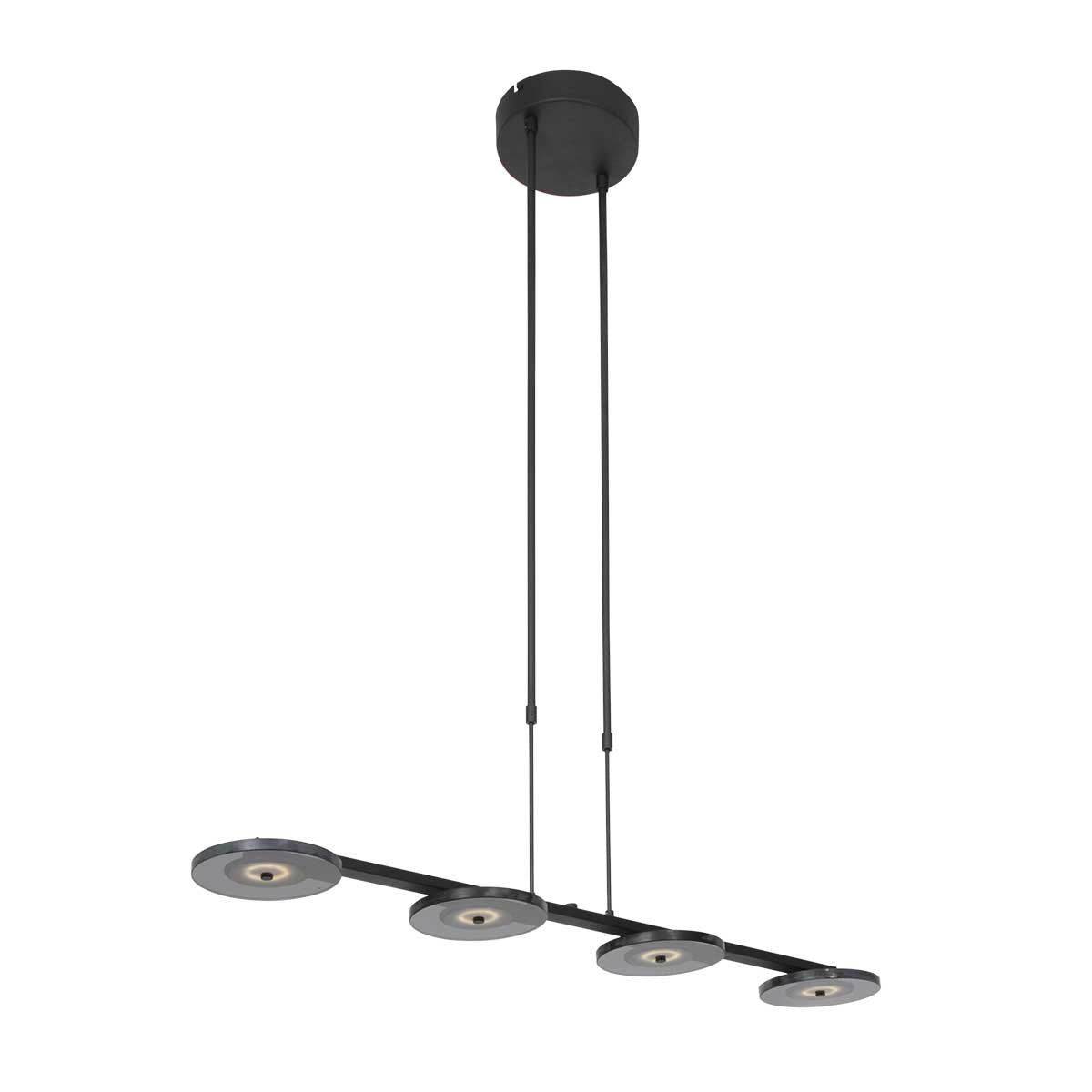 Steinhauer - hanglamp - Turound - zwart - glas metaal - design lamp - LED - 3512ZW