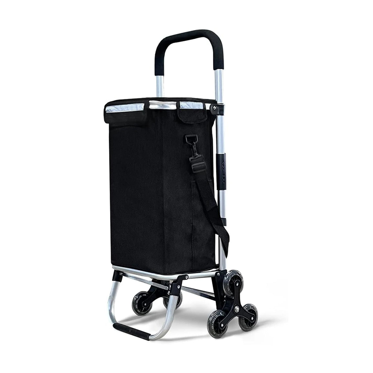 Ochama Boodschappentrolley met 3-Wiel Systeem - Zwart - 44,5 x 39 x 100 cm - 41L