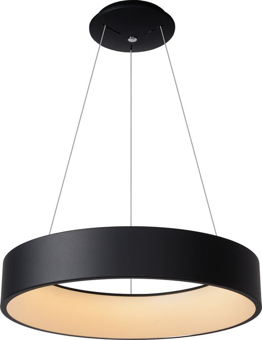 Lucide TALOWE LED - Hanglamp - Ø 60 cm - LED Dimbaar - 1x39W 3000K - Zwart