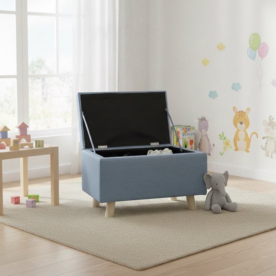 VDD - Poef - Poef met opbergruimte - Kinderpoef - Kinderzetel - Kinder poef - Speelgoedkist