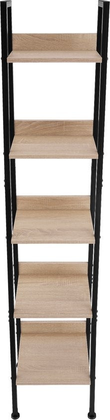 tectake - Wandrek ladderrek boekenrek - Folkestone industrieel lichtbruin - 404705