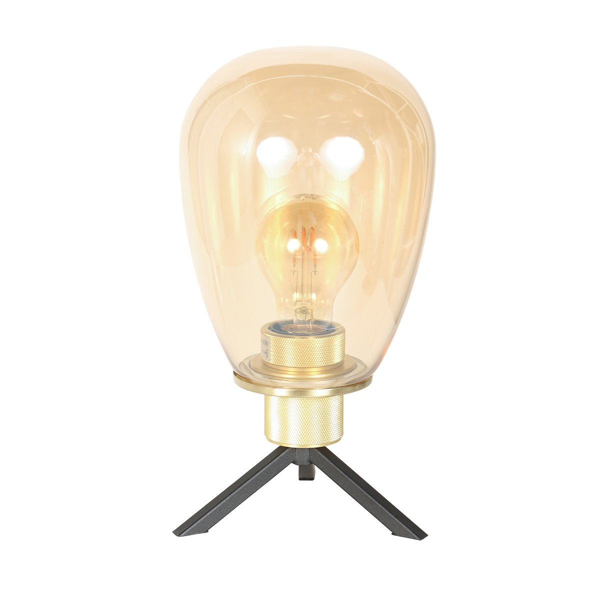 Steinhauer tafellamp Reflexion - amberkleurig - metaal - 15 cm - E27 fitting - 2682ME