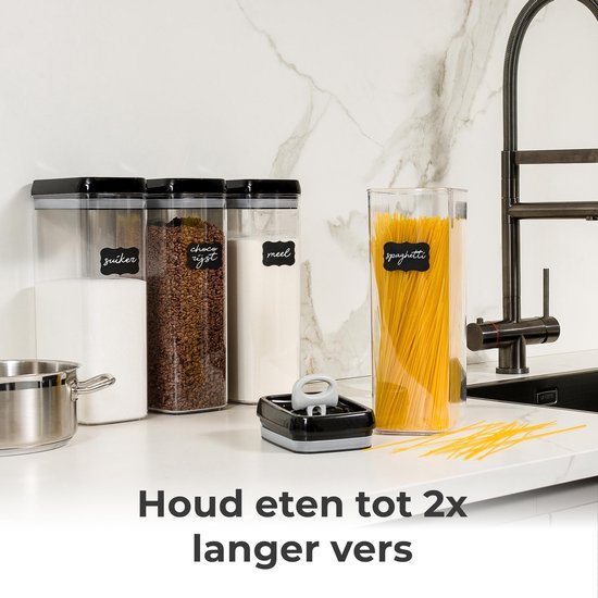 Stosh Voorraadpotten - Voorraadbussen - Snoeppot - 4 Stuks - 3.2L - BPA vrij - Kunststof