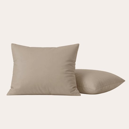 HappyBed Taupe Kussensloop set 2 stuks - 60x70 cm - 100% Microvezel - Ultieme slaapcomfort