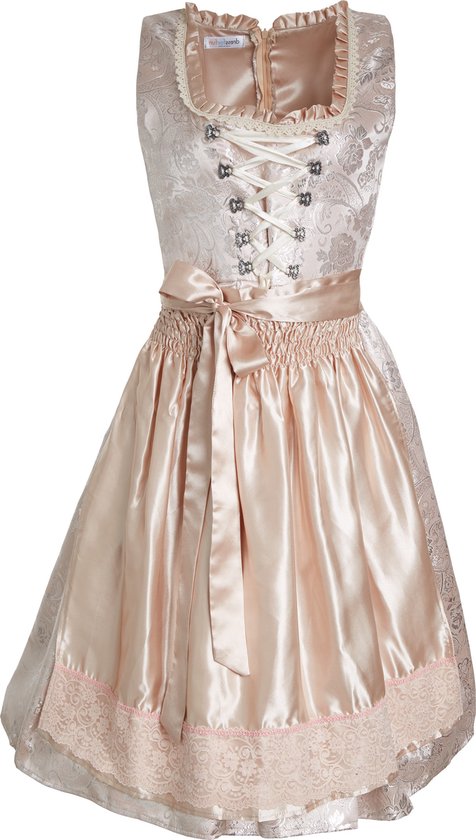 Dressforfun Midi-Dirndl Traunstein model 2 XL - verkleedkleding kostuum halloween verkleden feestkleding carnavalskleding carnaval feestkledij partykleding - 304633