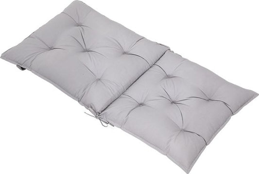 Tuinstoelkussens, stoelkussens, set van 2, grijs, 116 x 57 x 7 cm