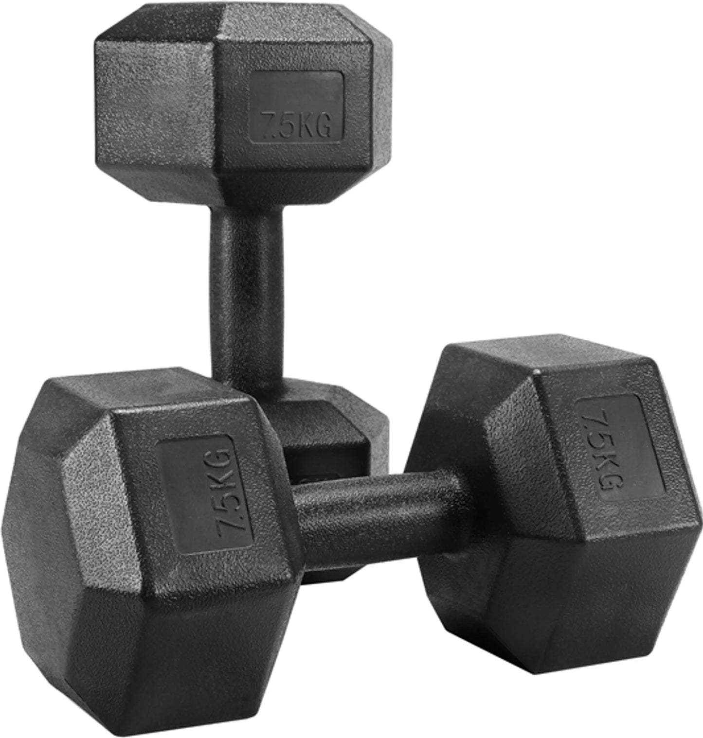 Yaheetech Dumbbells 7,5 kg Set Van 2 – Voorzien Van Zeshoekig Anti-rol Ontwerp En Ergonomische Handgreep En Vloerbeschermende Pvc-coating – Voor Krachttraining En Cardio – Zwart Gietijzer Beton En Pvc – 31 x 14,6 x 14,6 cm