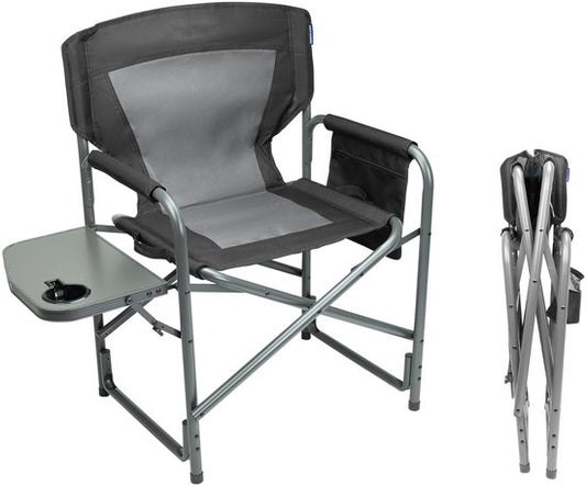 TRVLMORE Campingstoel - Opvouwbaar - Lichtgewicht - 120 kg draagvermogen - Zwart
