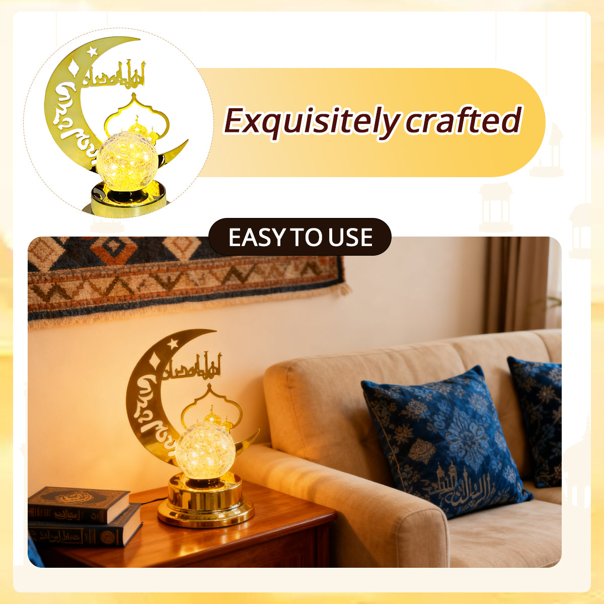 Ramadan Metalen Lamp - LED + Geluid