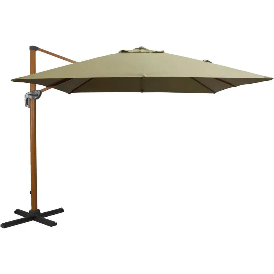 Zweefparasol Nancy - Groen - 300x300 cm - 360Â° Draaibaar met Standaard