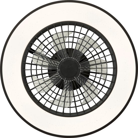Brilliant Mazzaro - Plafondventilator - LED 40W - 3000K-6500K - Dimbaar - Zwart