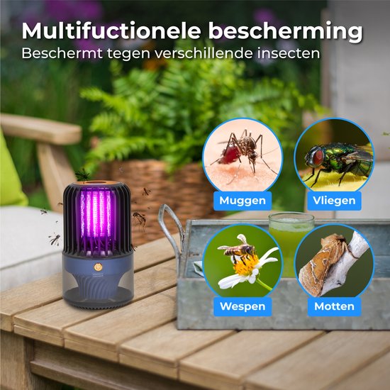 Nuvance - Muggenlamp - multicolor - 11x11x20 cm