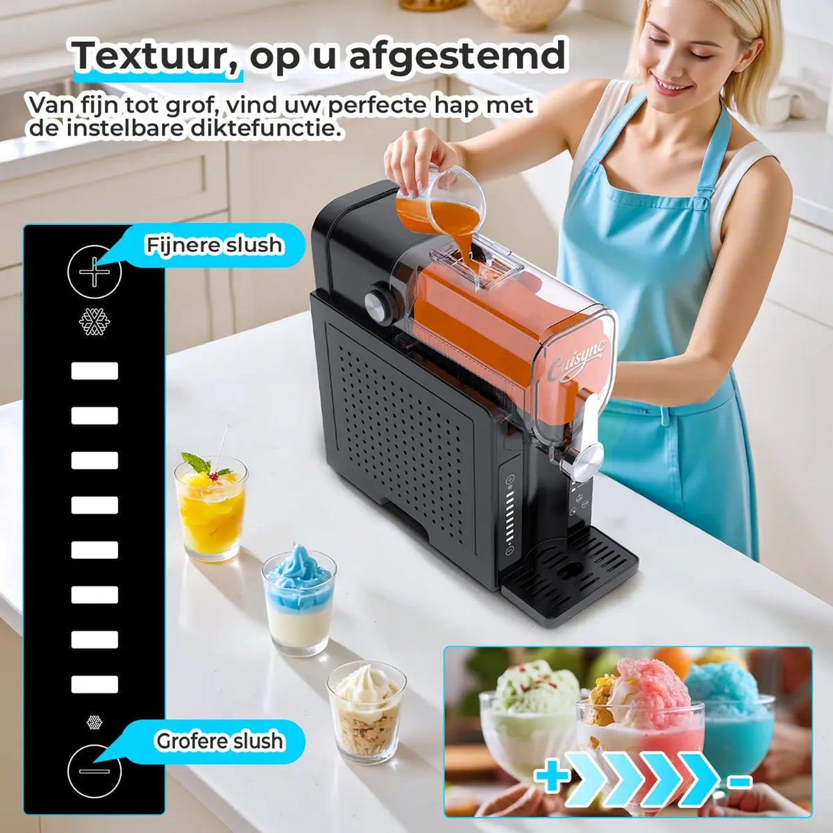 Cuisync 2408B slush- en frozen-drinkmaker - 6 programma’s