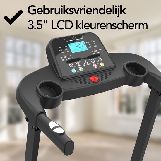 Infinity Goods Loopband - Inklapbaar - Wandelband - 12 Programma’s - Incl. Tablethouder - Hellingsfunctie - t/m 12 km/u