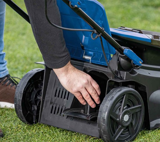 Scheppach BC-MP380-X Accu Grasmaaier - 2x20V - Mulchfunctie - 38cm maaibreedte - 6 instelbare maaihoogtes: 27-75mm - Voor tuinen tot 500m² 45L opvangbak -