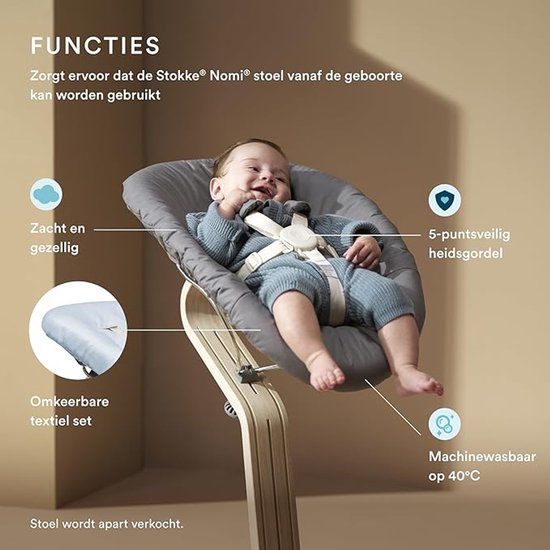 Stokke® Nomi® Newborn Set - Zwart/Grijs Blauw