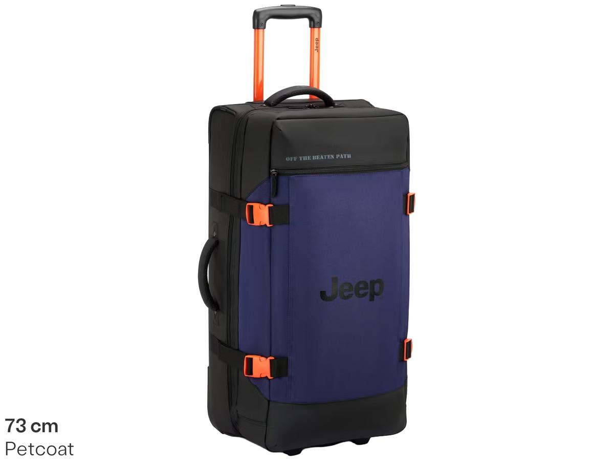 Jeep Duffle Bag - Trolley Duffel Tas - maat M 73 cm - Zwart